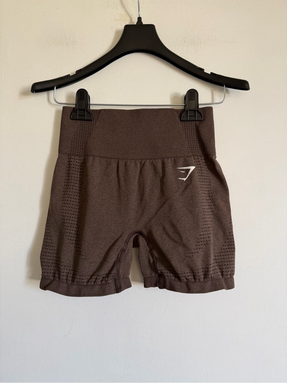 Gymshark Espresso Marl Brown Seamless Vital Seamless Shorts Size Small EUC